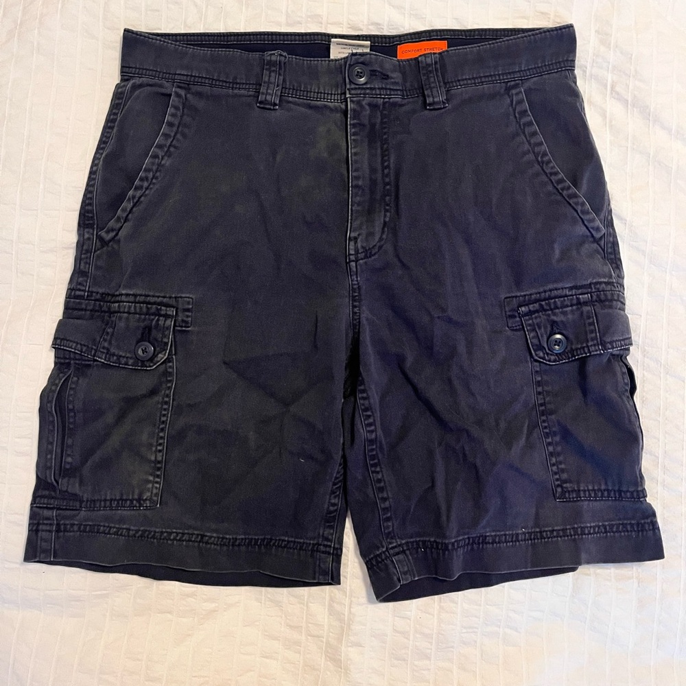 St. John's Bay Dark Gray Cargo Hiking Shorts Size 35